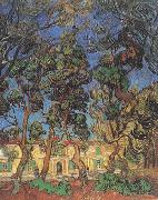 Vincent Van Gogh Trees in the Garden of Saint-Paul Hospital (nn04) France oil painting reproduction